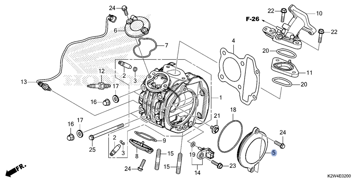Honda OEM part 12341-K26-G00