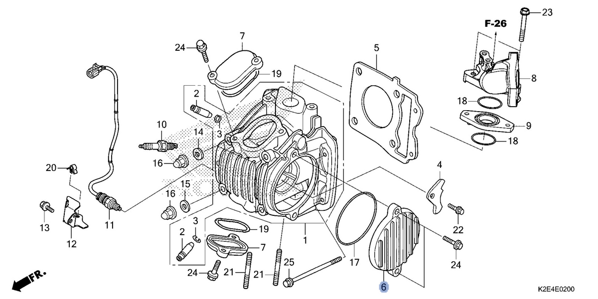 Honda OEM part 12341-K2E-T00