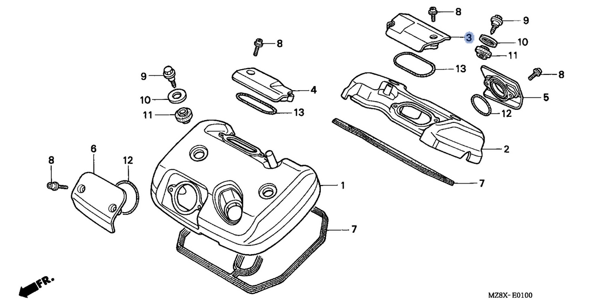 Honda OEM part 12351-MZ8-650