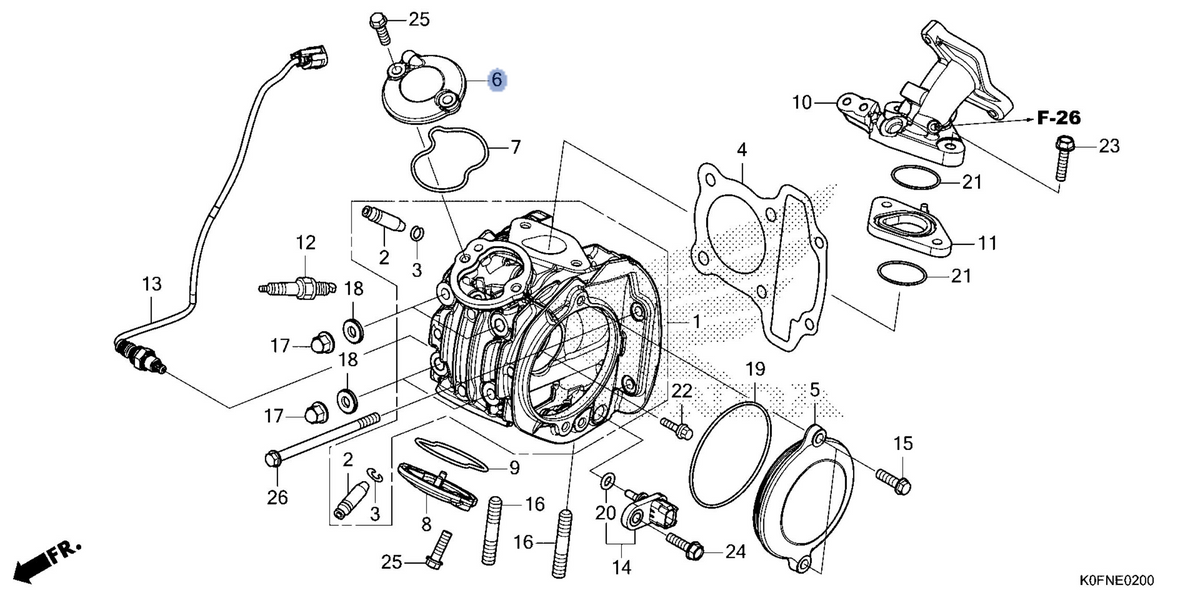 Honda OEM part 12361-K0G-T20