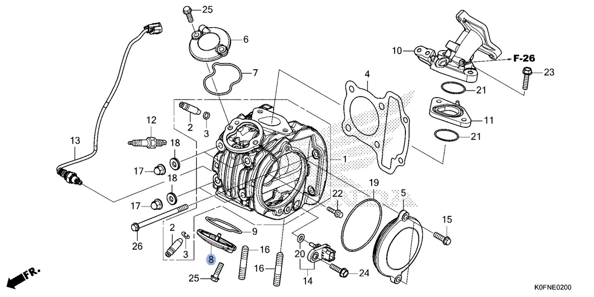 Honda OEM part 12371-K0G-T20
