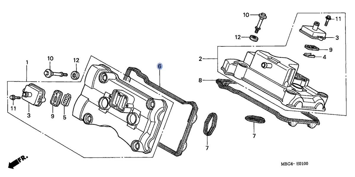 Honda OEM part 12391-MBG-000
