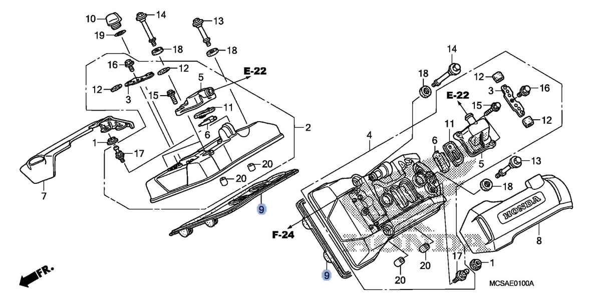 Honda OEM part 12391-MCS-000