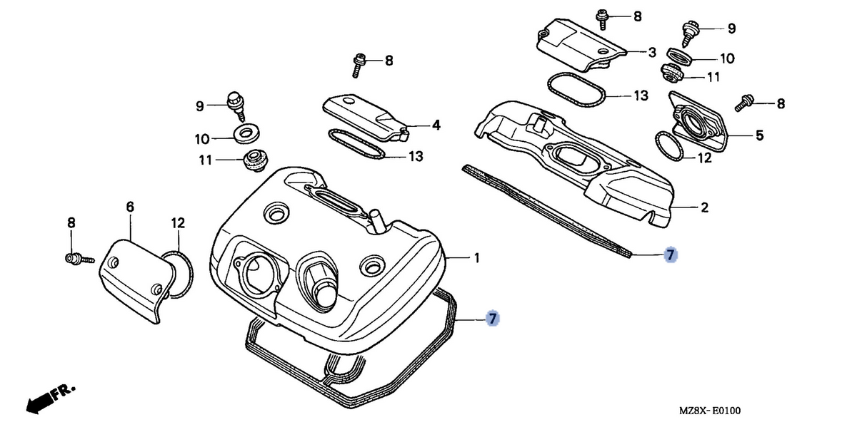 Honda OEM part 12391-MZ8-650