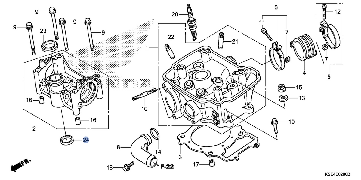 Honda OEM part 12395-KSE-670