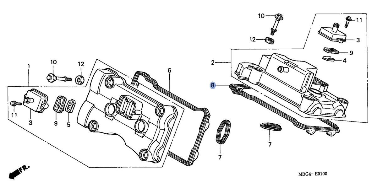 Honda OEM part 12395-MBG-000