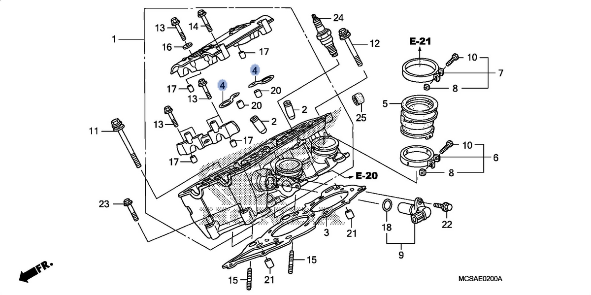 Honda OEM part 12395-MCS-000