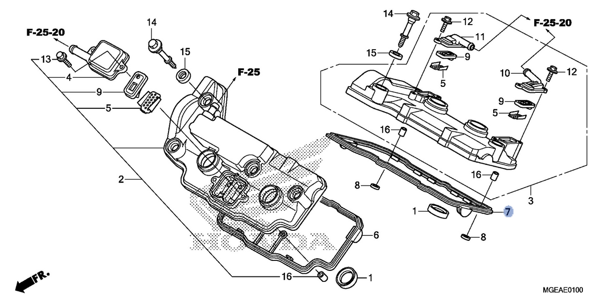 Honda OEM part 12395-MGE-000