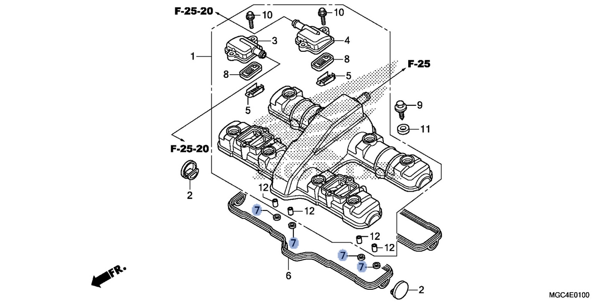 Honda OEM part 12396-KCR-940
