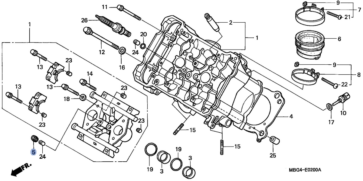 Honda OEM part 12396-MBG-000