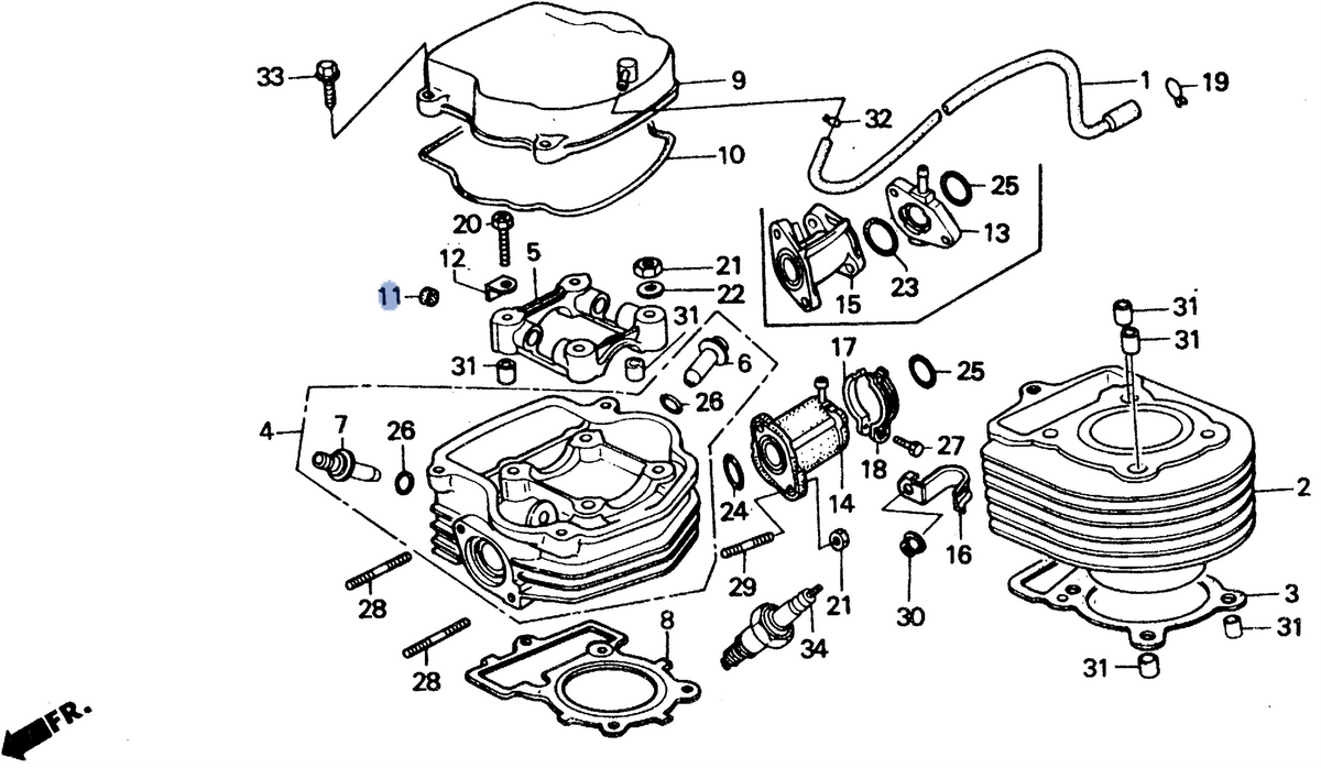 Honda OEM part 12969-GR0-000