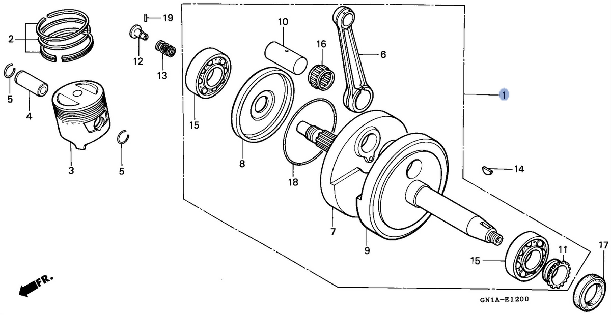 Honda OEM part 13000-GN1-A40