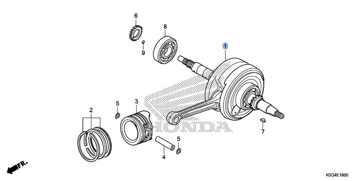 Honda OEM part 13000-K0G-900