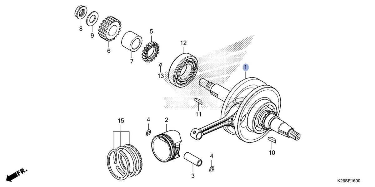 Honda OEM part 13000-K26-G00
