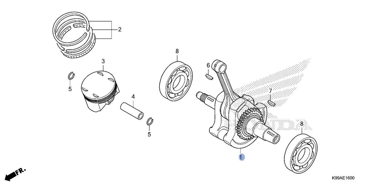 Honda OEM part 13000-K3W-B00