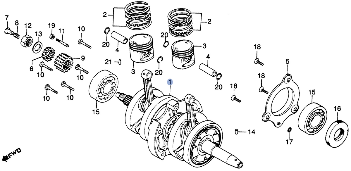 Honda OEM part 13000-KR3-603