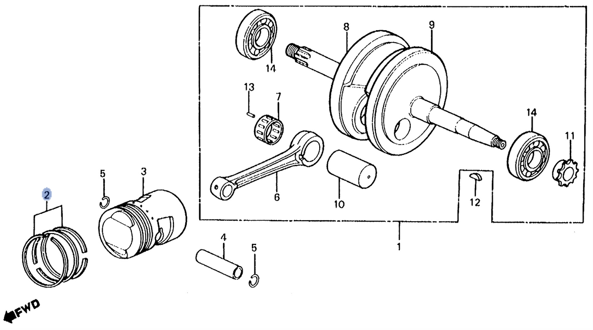Honda OEM part 13010-036-014