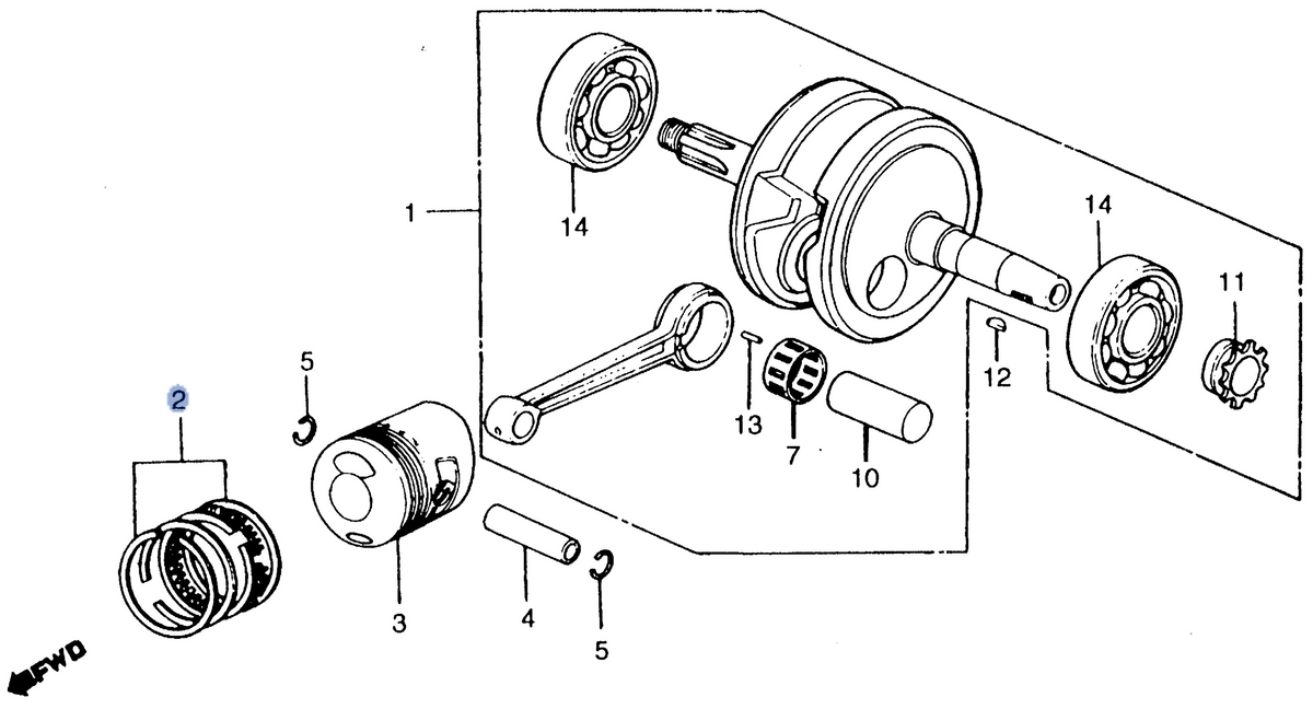 Honda OEM part 13011-102-733
