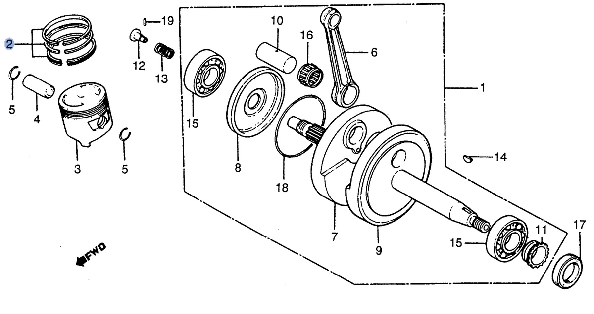 Honda OEM part 13011-176-005