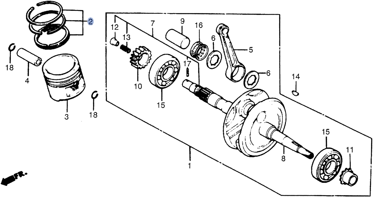 Honda OEM part 13011-958-671