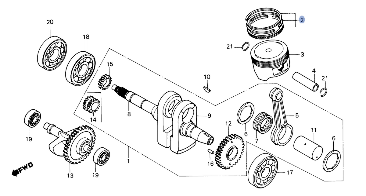 Honda OEM part 13011-HA0-305