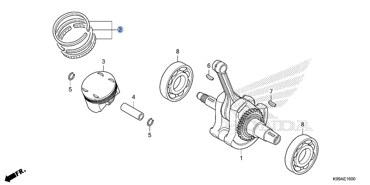 Honda OEM part 13011-K2K-305