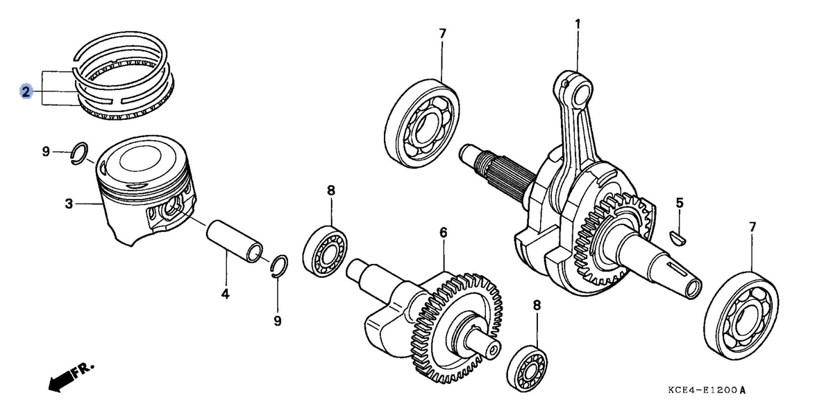 Honda OEM part 13011-KCZ-305