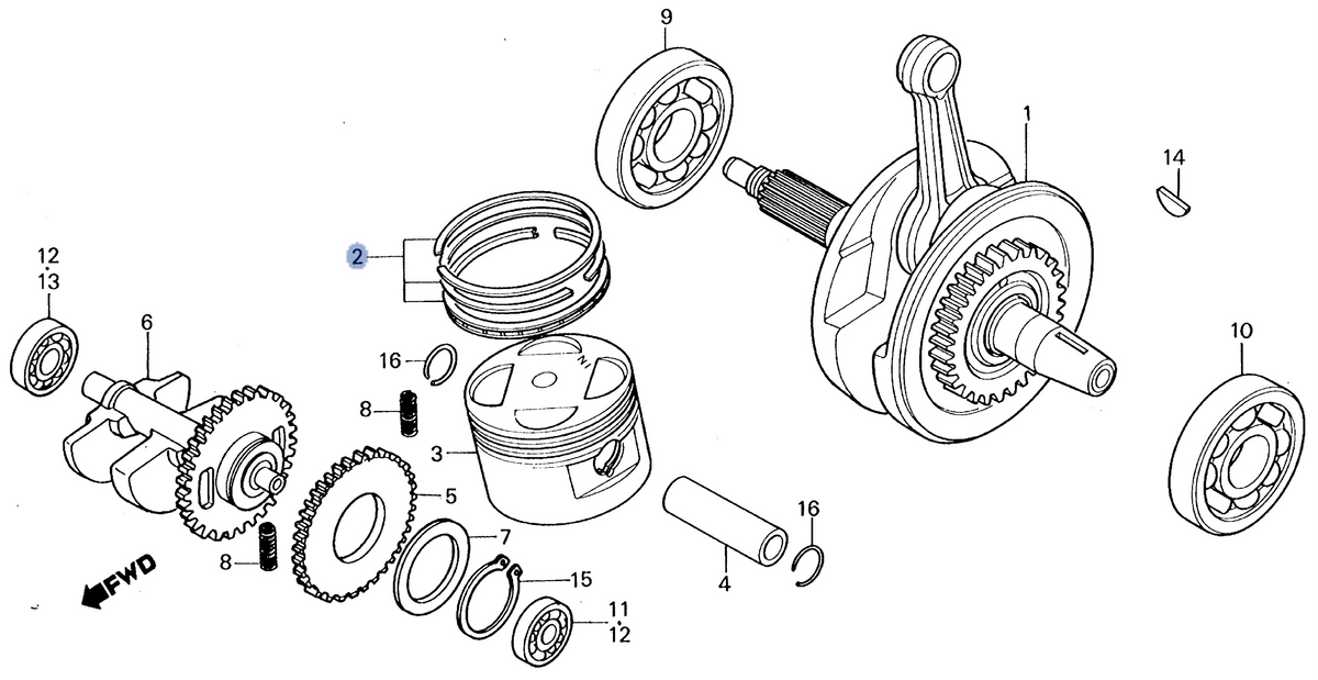 Honda OEM part 13011-KL4-305