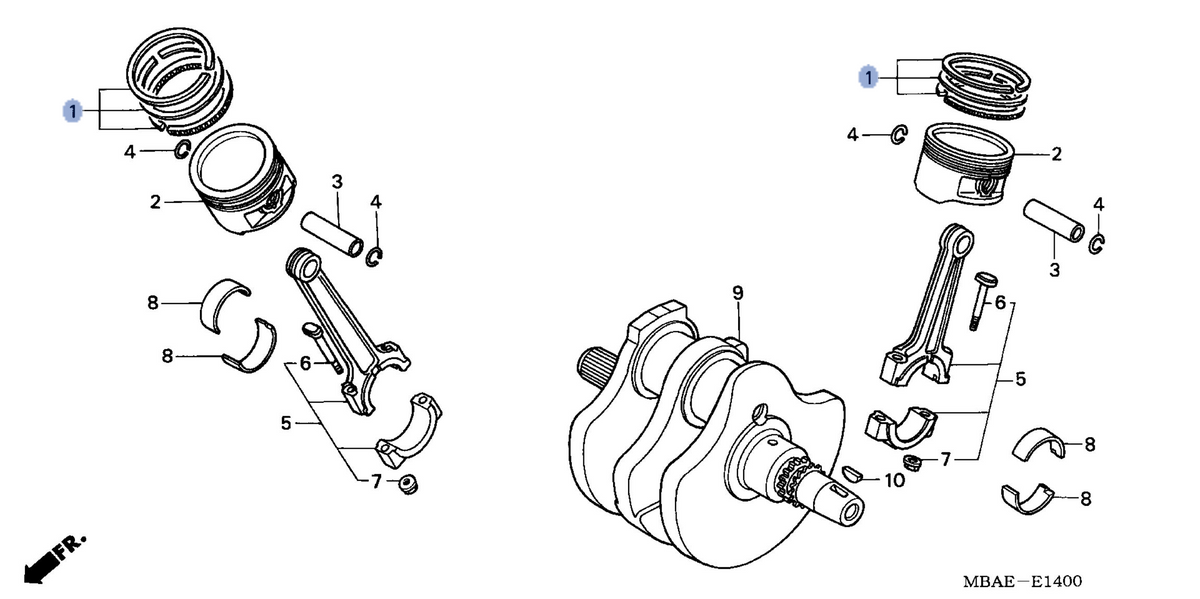 Honda OEM part 13011-MBA-A40