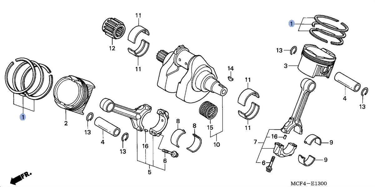 Honda OEM part 13011-MCF-305