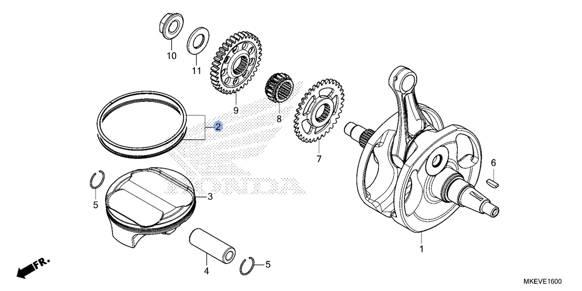 Honda OEM part 13011-MKE-B50