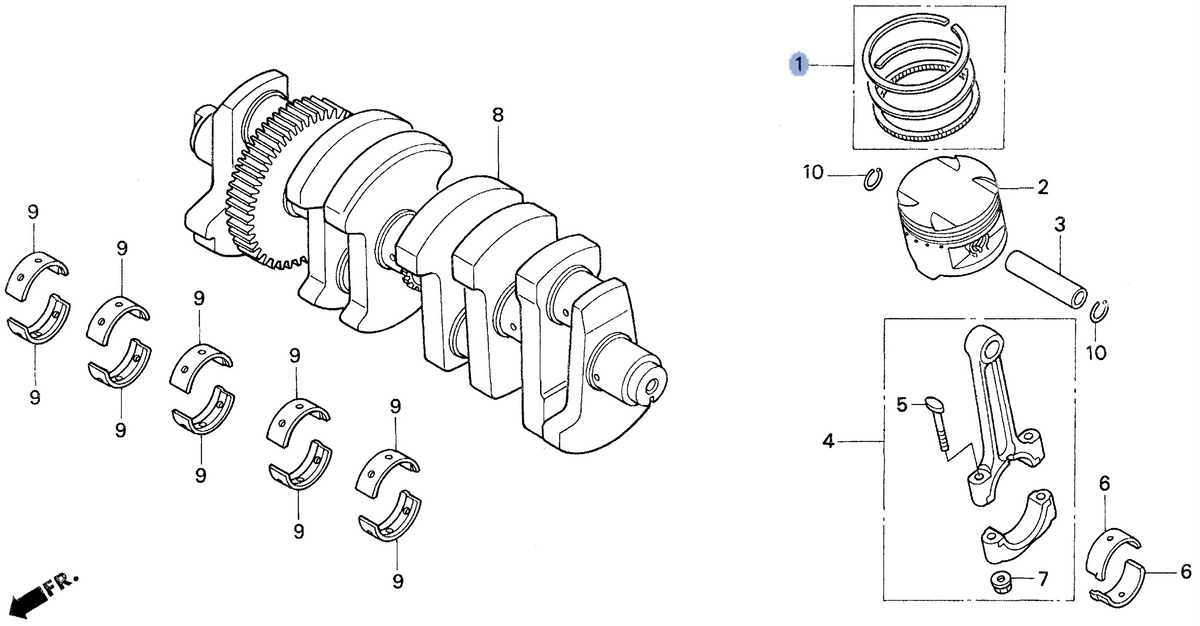 Honda OEM part 13011-MW3-670
