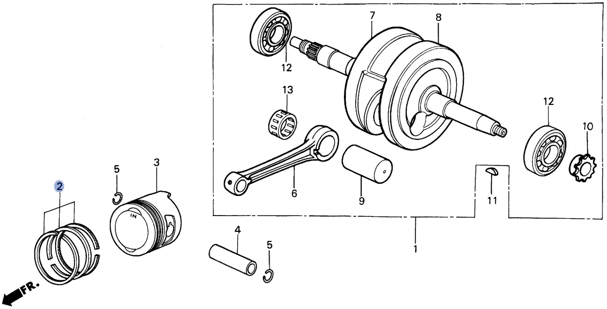 Honda OEM part 13012-GB5-305