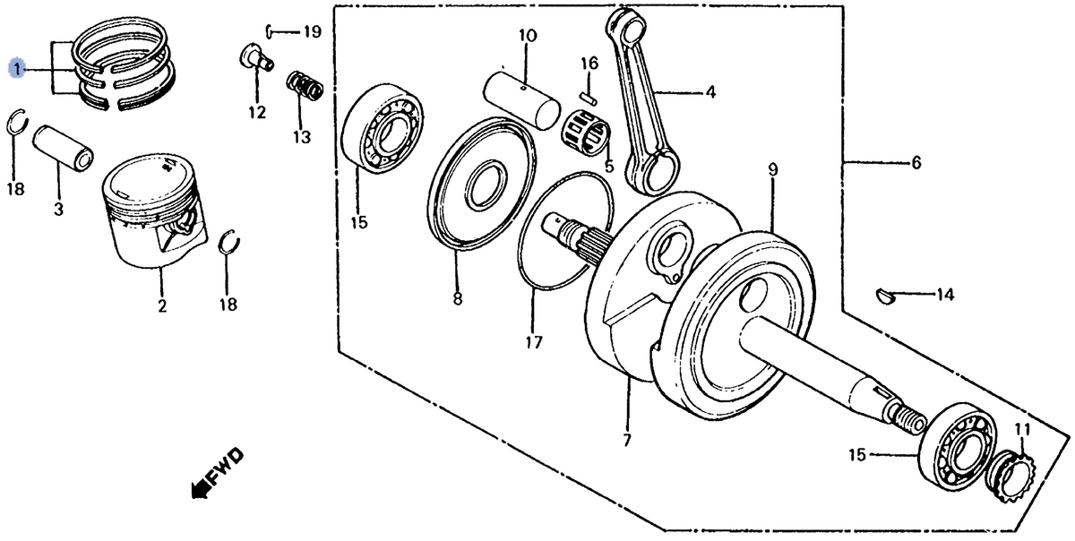 Honda OEM part 13012-KB4-305