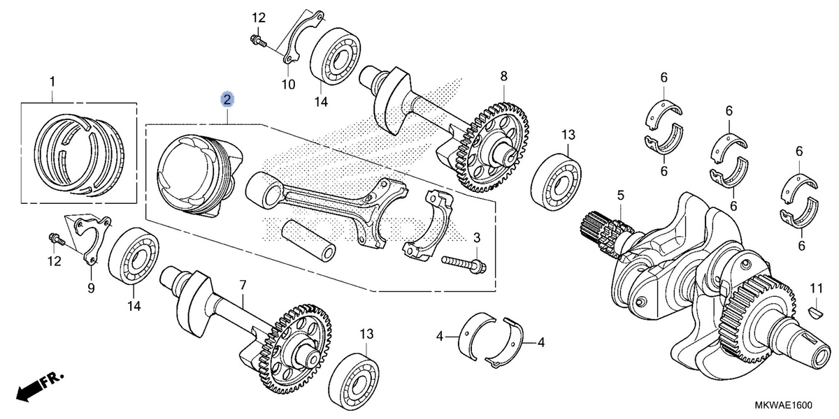 Honda OEM part 13012-MKT-D70