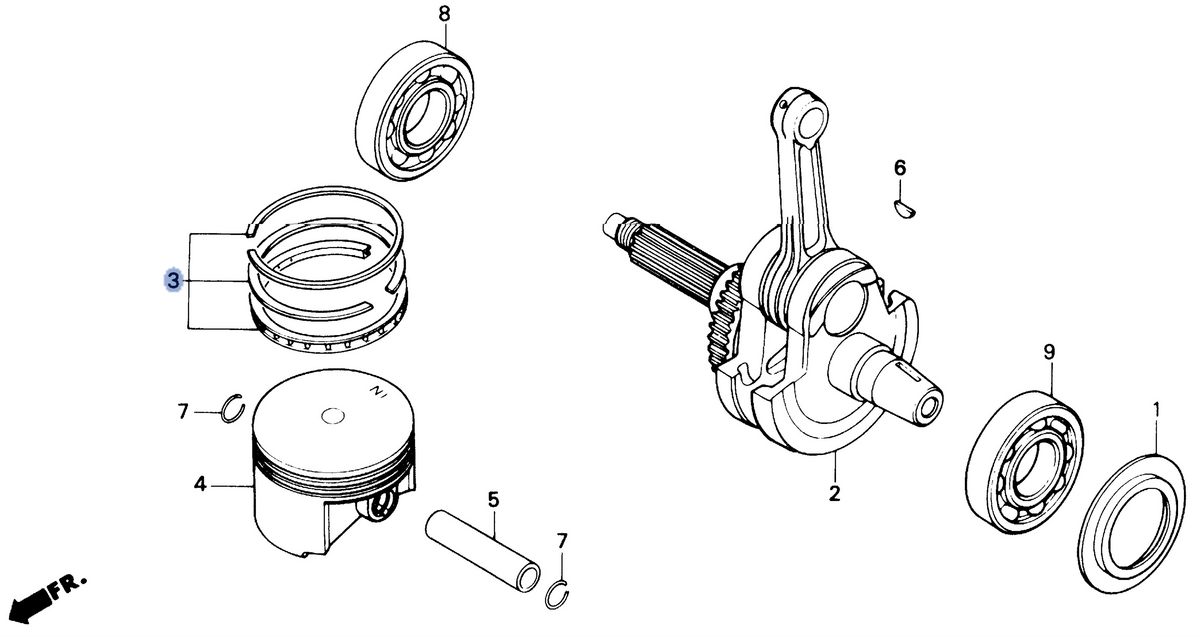 Honda OEM part 13013-MN9-305