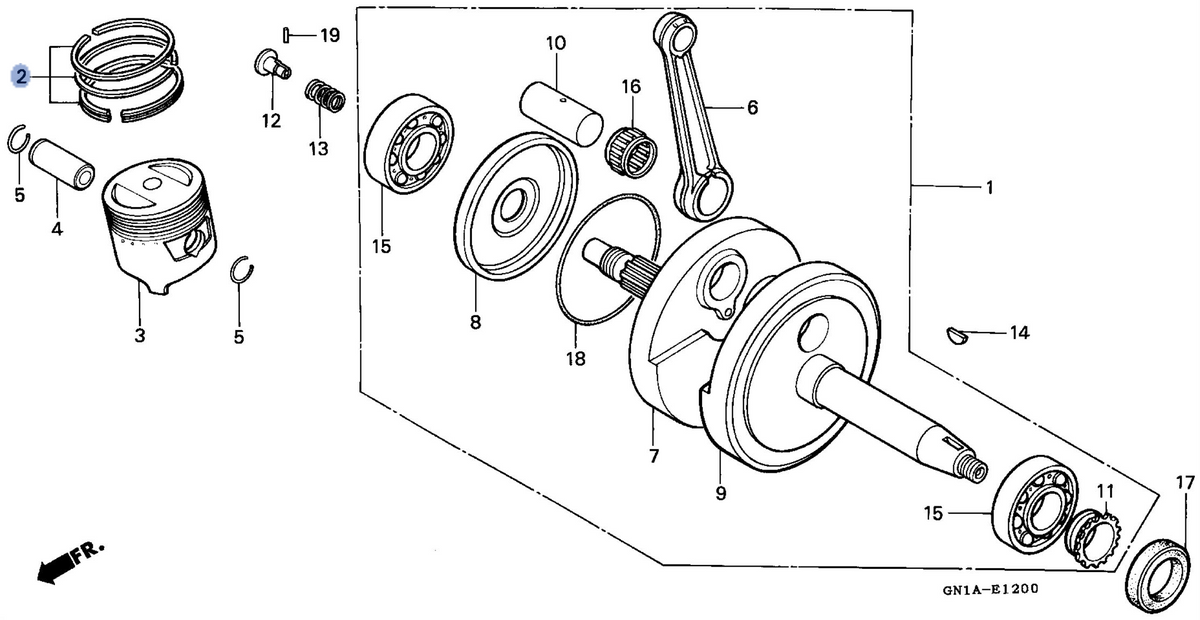 Honda OEM part 13021-GN1-A41