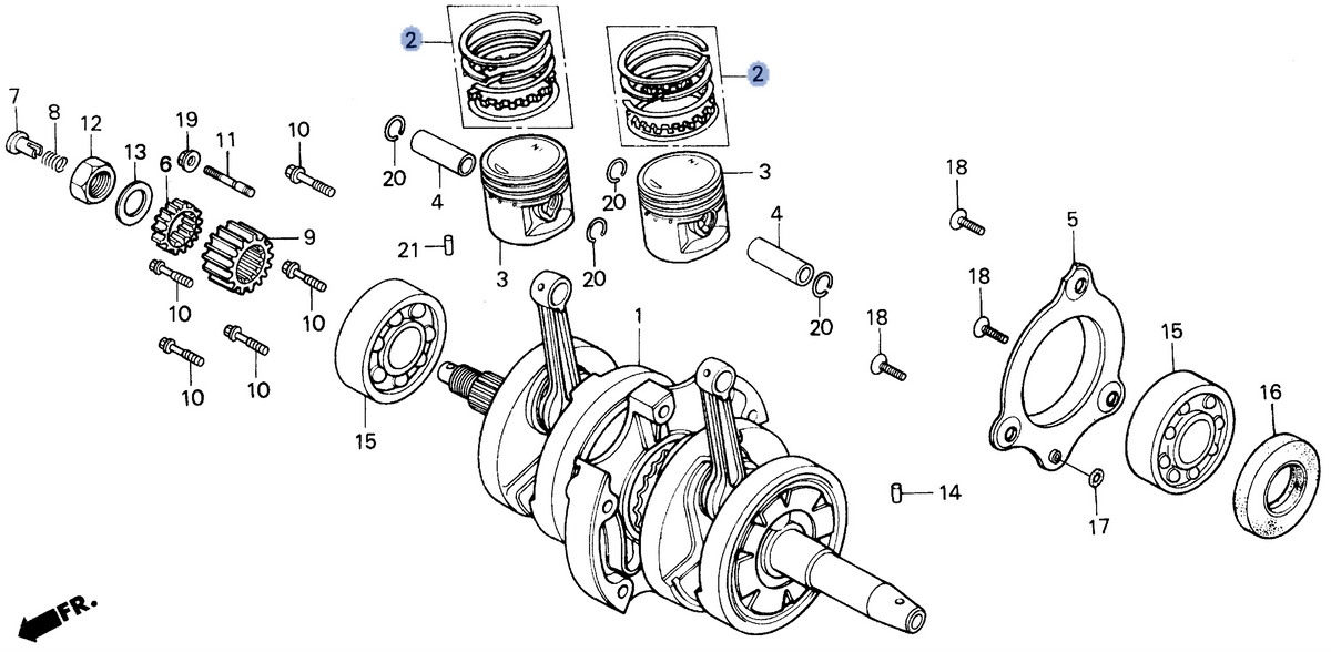 Honda OEM part 13021-KBG-305