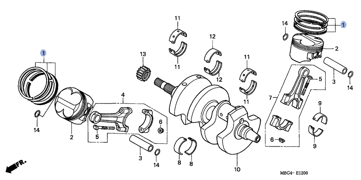 Honda OEM part 13021-MW4-305