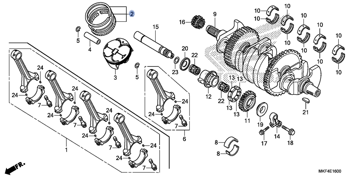 Honda OEM part 13031-MKF-D40