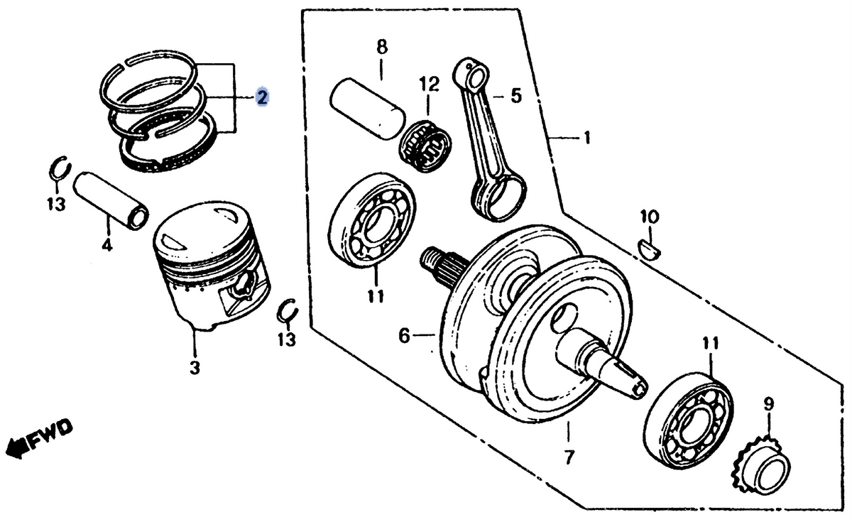 Honda OEM part 13041-427-000