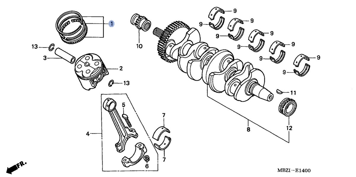 Honda OEM part 13041-MBZ-306
