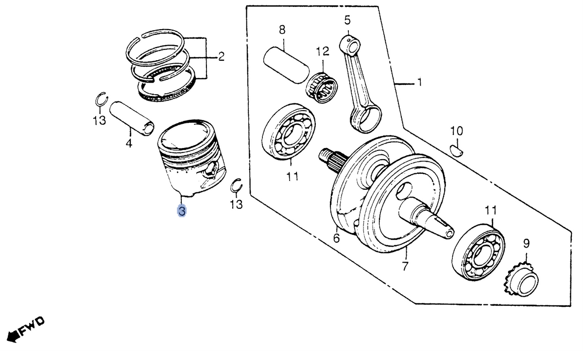 Honda OEM part 13101-446-004