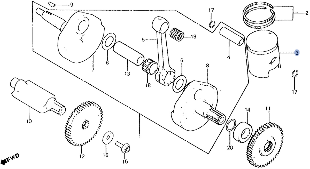 Honda OEM part 13101-961-003