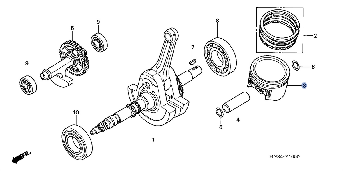 Honda OEM part 13101-HN8-000