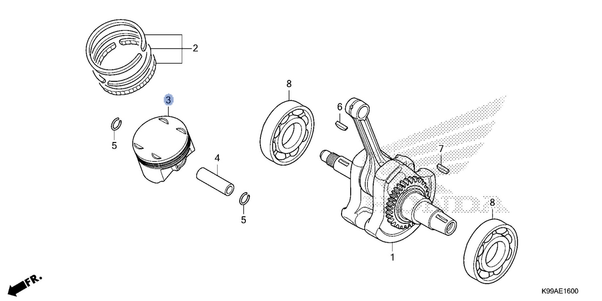 Honda OEM part 13101-K2K-D00