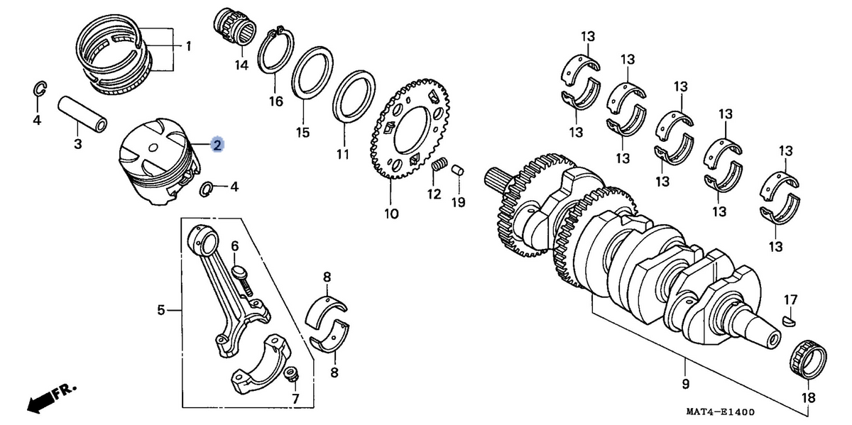 Honda OEM part 13101-MAT-E00