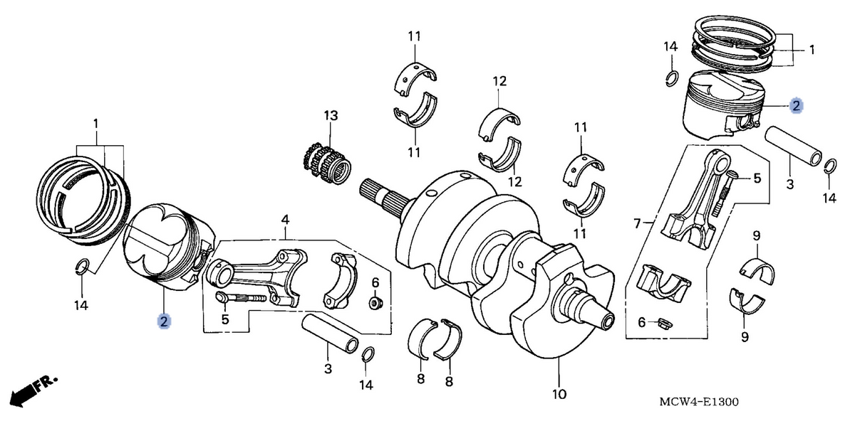 Honda OEM part 13101-MCW-000
