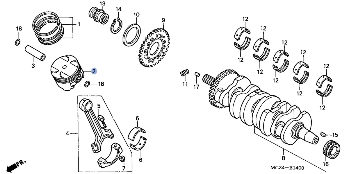 Honda OEM part 13101-MCZ-000
