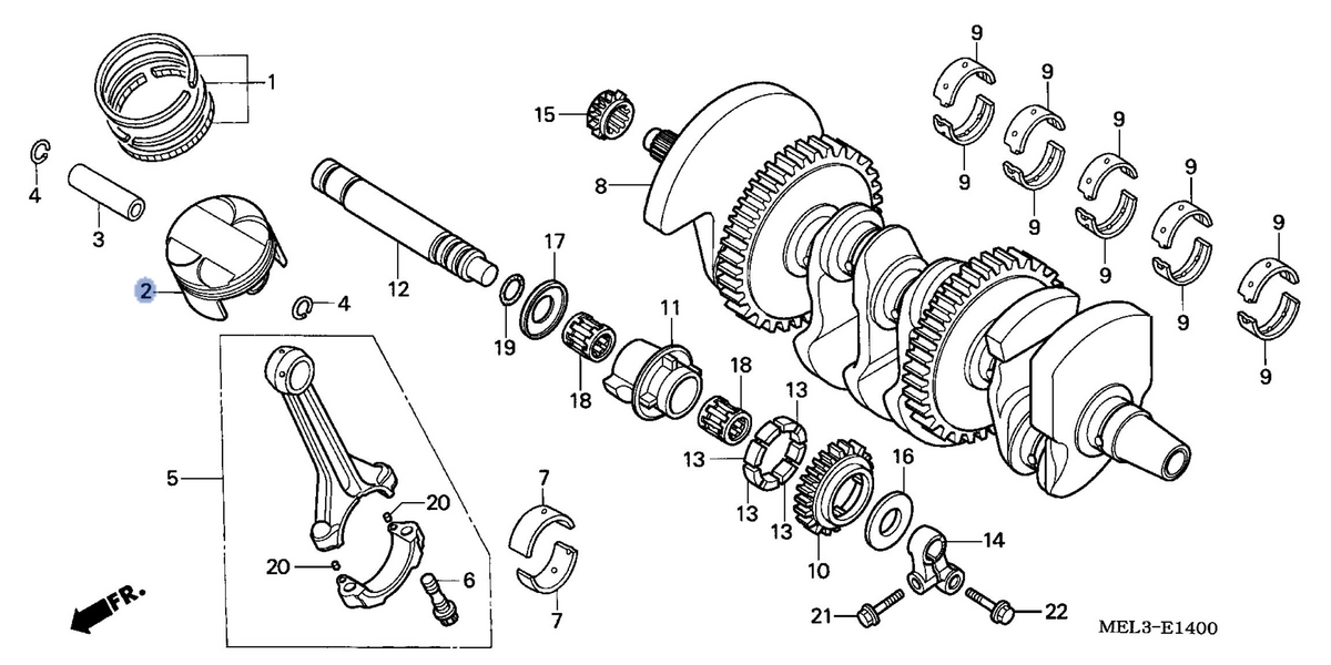 Honda OEM part 13101-MEL-000